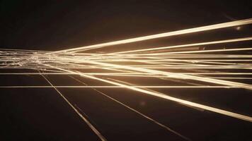 upplyst horisontell rader stretching in i distans på en mörk yta skapande en perspektiv se video