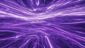 abstract Purper energie lijnen vloeiende in een dynamisch patroon creëren een futuristische en levendig tafereel video