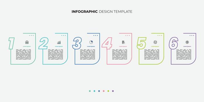 cronograma creador infografía modelo. 6 6 paso cronograma viaje, calendario plano sencillo infografia diseño modelo negocio presentación vector