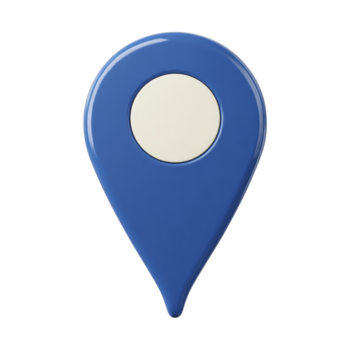 azul localização PIN marcador mapa navegação ponteiro símbolo ícone isolado azul localização PIN marcador ícone com branco Centro usava para navegação e mapa formulários isolado em transparente fundo png