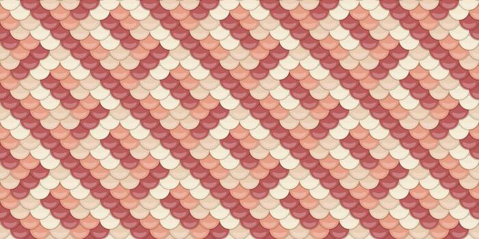 Elegant, repeating pattern of soft pink and cream scales arranged in diagonal lines. Perfect for backgrounds, textures, fashion design, or website designs. vector