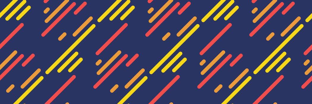 Dynamic abstract background with diagonal lines in vibrant yellow, orange, and red hues against a deep blue backdrop. Perfect for modern designs, websites, presentations, or as a striking texture. vector