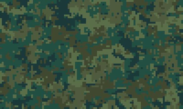 Abstract digital camouflage pattern. Perfect for backgrounds, textile designs, or militarythemed projects. Earthy tones create a sense of concealment and mystery. vector