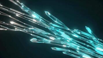 A cluster of luminous crystal shards, creating a striking and elegant visual, perfect for adding a touch of sophistication and modernity to any design or presentation video