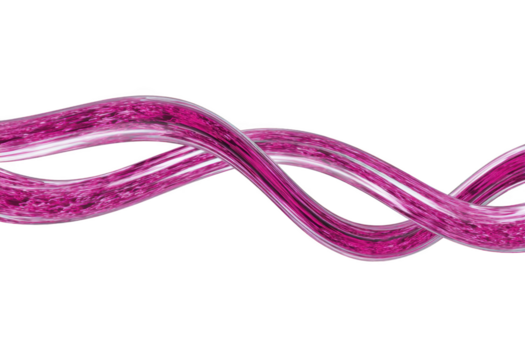 astratto rosa onda, lucido contorto nastro, moderno fluido forma, isolato su trasparenza sfondo, creativo design elemento, vivace e dinamico, adatto per digitale arte e decorazione png