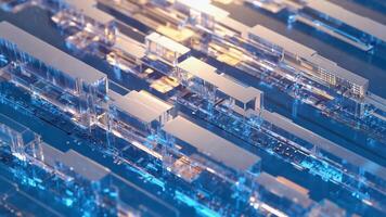 närbild av en trogen krets styrelse med transparent komponenter, avslöjande de inre fungerar av Avancerad teknologi och skapande en känsla av raffinemang och precision teknik video