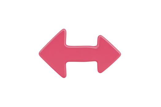 Rosa seta direção símbolo navegação placa isolado esquerda certo plano simples orientação escolha decisão ícone gráfico Projeto forma ponteiro dois caminho estrada orientação mínimo moderno negrito brilhante png