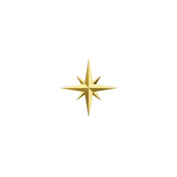 Golden star compass navigation direction symbol shiny isolated geometric eight pointed decorative. golden eight pointed star symbol with shiny geometric design often used for navigation png