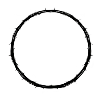 tagg cirkel svart ram skarp runda isolerat taggiga gräns design svart tagg cirkel ram med skarp taggiga kanter isolerat transparent bakgrund skapande dramatisk och intensiv design element png
