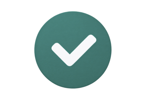 verde cerchio con bianca dai un'occhiata marchio simbolo, che rappresentano approvazione, successo, o conferma, isolato su trasparenza sfondo, semplice e moderno disegno, positivo e chiaro Messaggio png