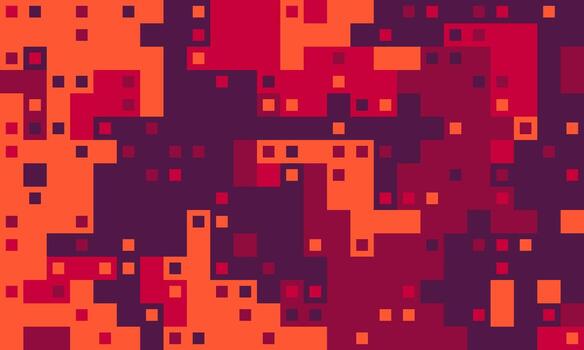 Abstract geometric background with vibrant red and orange hues. A dynamic, pixelated design perfect for tech, energy, or modern presentations. vector