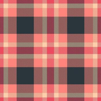 Vibrant plaid pattern in shades of pink and charcoal. Seamless repeating design for backgrounds, textiles, or graphic projects. Modern, versatile, and eyecatching. vector