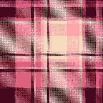 Cozy pink plaid pattern. Abstract seamless tartan, gingham check. Rustic textile design. Great for backgrounds, fabric prints, or digital paper. vector