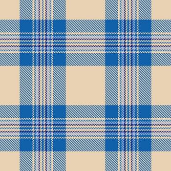 Classic tartan pattern in cool blue hues and neutral beige. Great for textile design, backgrounds, or adding a touch of traditional style to projects. vector