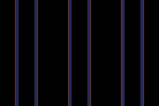 Abstract background featuring vertical, dark blue stripes against a black field. Thin orange lines highlight each stripes edges. Use for texture, design or modern aesthetics. vector
