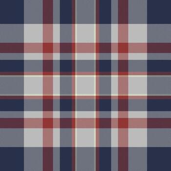 Classic plaid pattern with navy, red, and gray hues. Versatile background for fashion, textiles, or abstract design projects. A timeless, stylish texture. vector