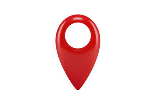 vermelho mapa PIN localização marcador lustroso plástico ponteiro ícone isolado em transparente fundo símbolo para navegação viagem direção ou GPS moderno Projeto simples e limpar \ limpo estilo png