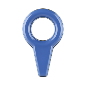 azul localização PIN ícone, 3d mapa marcador símbolo com lustroso terminar, navegação ponteiro, isolado em transparente fundo, moderno projeto, digital ilustração png