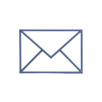 sobre correo letra mensaje comunicación azul contorno mínimo aislado transparencia antecedentes sencillo diseño. azul resumido sobre icono simboliza comunicación correo y mensajería presentando png