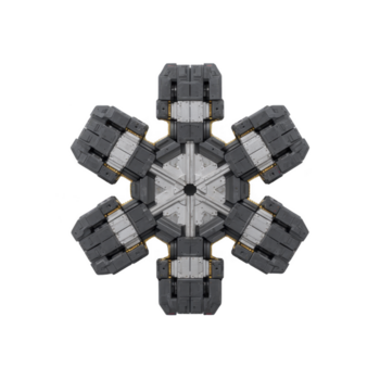 futurista mecânico estrutura simétrico Projeto metálico textura industrial estilo cinzento e prata cor sci fi elemento topo Visão tecnologia conceito isolado em transparência fundo png