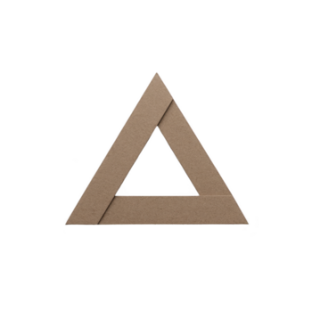 Brown triangle geometric shape cardboard isolated minimal abstract creative illusion design art Brown triangle geometric shape made from cardboard isolated transparency background minimal abstract png