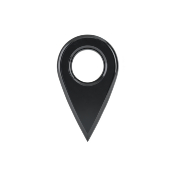 Preto localização PIN ícone mapa marcador símbolo navegação ponteiro simples Projeto isolado em transparente fundo moderno estilo útil para viagem direção ou GPS conceito png