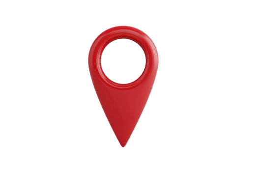 rosso Posizione perno carta geografica marcatore navigazione simbolo lucido plastica isolato su trasparente sfondo Usato per viaggio direzione o GPS moderno design semplice e chiaro png