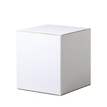blanc boîte papier carton emballage Vide isolé rectangulaire fermé plaine produit récipient minimal conception pour espace de rangement ou livraison nettoyer et Facile style png