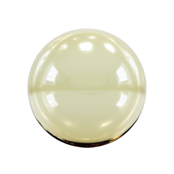 lucido sfera crema colore riflessivo liscio superficie isolato il giro forma brillante 3d rendere leggero riflessione minimalista png