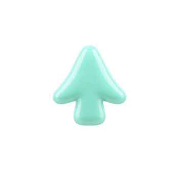 seta ícone símbolo direção navegação lustroso turquesa 3d isolado moderno Projeto para cima apontando seta simples limpar \ limpo digital alegre brincalhão mínimo do utilizador interface rede aplicativo botão ponteiro forma png