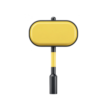 gul tecken tom isolerat rektangulär plast svart hantera enkel rena modern objekt lämplig för meddelande eller information visa på genomskinlighet bakgrund png