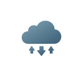 nube icona blu Scarica caricare dati Conservazione tecnologia Rete digitale simbolo isolato Internet calcolo trasferimento comunicazione connessione informazione server di riserva in linea ragnatela piatto semplice moderno png