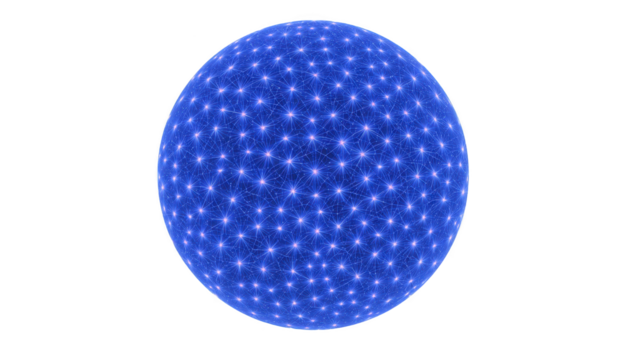 blauw gloeiend gebied meetkundig patroon met elkaar verbonden points digitaal netwerk abstract technologie futuristische ontwerp energie licht wetenschap innovatie. beeld roept op zin van zich afvragen en nieuwsgierigheid met png