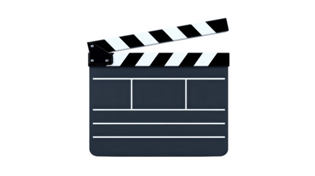 Film Klappe schwarz und Weiß isoliert auf transparent Hintergrund benutzt im Film Produktion Filmemachen Aufzeichnung und kreativ Projekte symbolisieren Aktion und Kreativität png