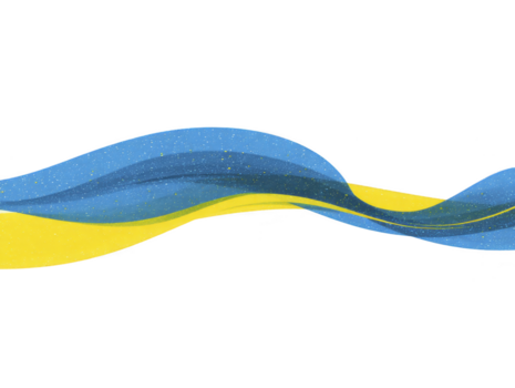 blå Vinka gul Vinka abstrakt modern dynamisk strömmande glitter kurva bakgrund design. blå och gul abstrakt Vinka med glitter textur modern dynamisk strömmande kurva kreativ bakgrund png