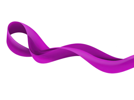 astratto viola nastro onda liscio fluente curva isolato su trasparente sfondo moderno minimo design vivace colore creativo arte elemento dinamico movimento elegante e elegante png