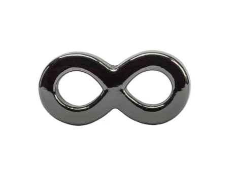 infini symbole métallique isolé sur transparence Contexte brillant surface abstrait forme moderne conception minimal style mathématique concept interminable boucle png