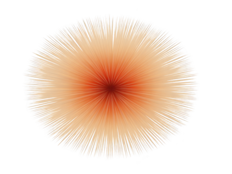 radiante astratto arancia scoppiare con spinoso linee, somigliante sunburst o energico esplosione, centrato su trasparenza sfondo, evocando dinamico e vivace sensazione png