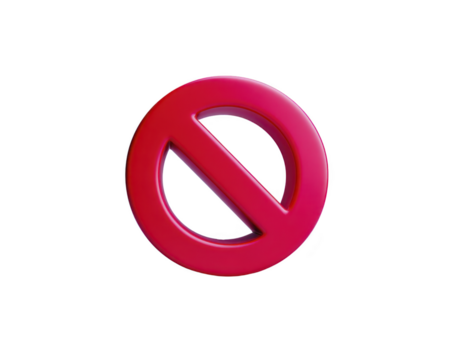 rosso divieto cartello, circolare simbolo con diagonale linea, isolato trasparente sfondo, Usato per avvertimento, restrizione, o proibito concetti, veicolare chiaro Messaggio di no iscrizione o non permesso png