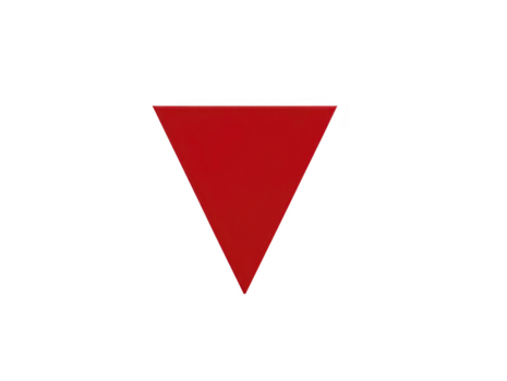 rood driehoek meetkundig vorm geïsoleerd Aan transparantie achtergrond gemakkelijk ontwerp stoutmoedig kleur minimaal stijl abstract kunst modern schoon scherp rand symmetrie png