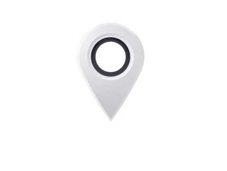 branco mapa PIN ícone 3d localização marcador navegação símbolo isolado em transparente fundo moderno mínimo Projeto útil para viagem direção ou digital mapa interface png