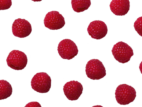 Raspberry fruit red fresh isolated pattern healthy sweet organic background create seamless pattern of vibrant red raspberries on transparency background evoking fresh and appetizing feeling png
