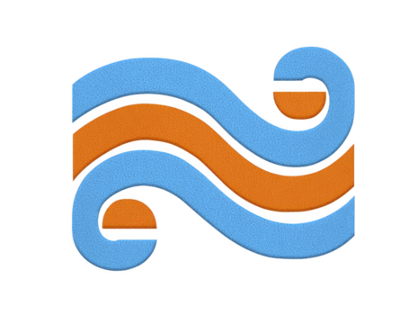 resumen ola modelo con azul y naranja curvo líneas, moderno mínimo diseño, texturizado superficie, geométrico formas, creativo y dinámica composición, adecuado para antecedentes o marca png