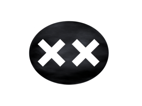 Black circle with two bold black X marks inside, symbolizing error, mistake, or failure, isolated on transparent background, simple and modern design, suitable for digital interface or icon use png