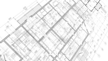 House plan project .Technical drawing background. Engineering design . video