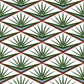 Seamless green abstract geometric pattern. unusual ornament of polygonal shapes. Daring creative design. Mosaic tile background for wallpaper, textile, etc. vector