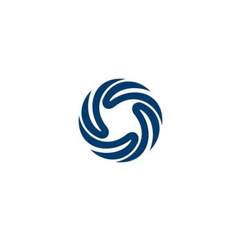 Abstract Spiral Logo, Perfect for Innovation and Design Studio. Dynamic Minimal Form vector