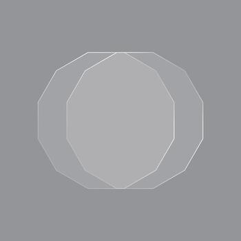 Two overlaid geometric shapes in light shades create a subtle depth and simple layout vector