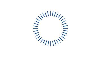 grassetto linea cerchio rotante Caricamento in corso icona animazione. liscio minimo Filatura. animato caricatore isolato su bianca trasparente. ragnatela design componente 4k . respingente, precaricatore. utente interfaccia elemento video