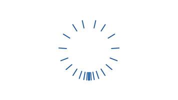 expanderar rusa cirkel läser in ikon animation. skyffling kort runda rörelse. animerad lastare isolerat på vit transparent. webb design 4k . buffert, spinnare, förladdare. användare gränssnitt element video